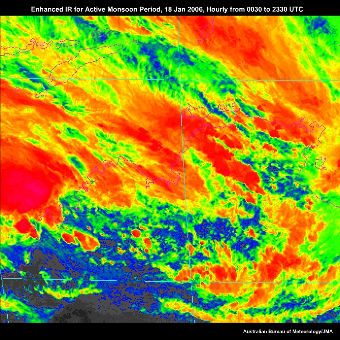 Enhanced IR for Active Monsoon 18 Jan 2006