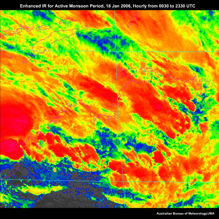 Enhanced IR for Active Monsoon 18 Jan 2006