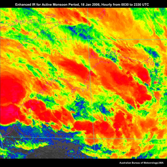 Enhanced IR for Active Monsoon 18 Jan 2006