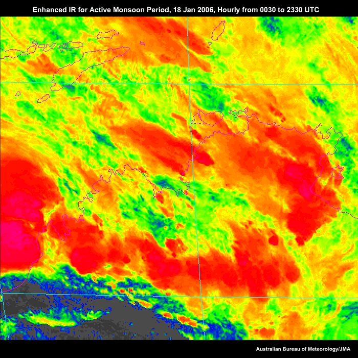 Enhanced IR for Active Monsoon 18 Jan 2006