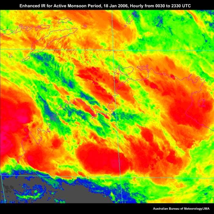 Enhanced IR for Active Monsoon 18 Jan 2006