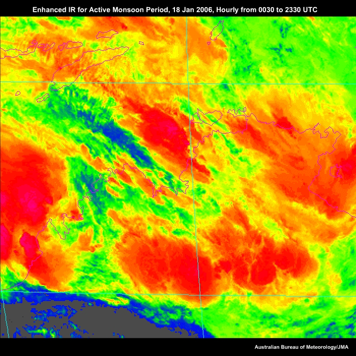 Enhanced IR for Active Monsoon 18 Jan 2006
