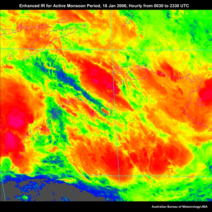 Enhanced IR for Active Monsoon 18 Jan 2006