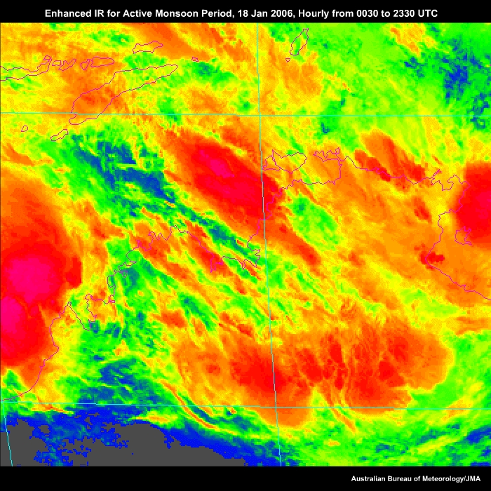 Enhanced IR for Active Monsoon 18 Jan 2006