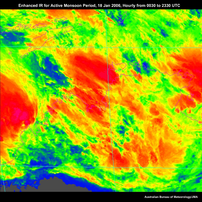 Enhanced IR for Active Monsoon 18 Jan 2006