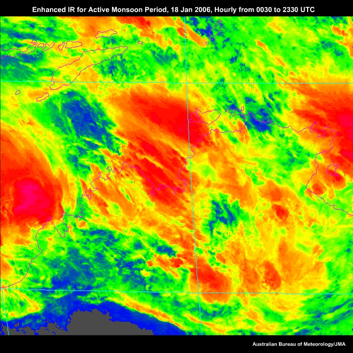 Enhanced IR for Active Monsoon 18 Jan 2006