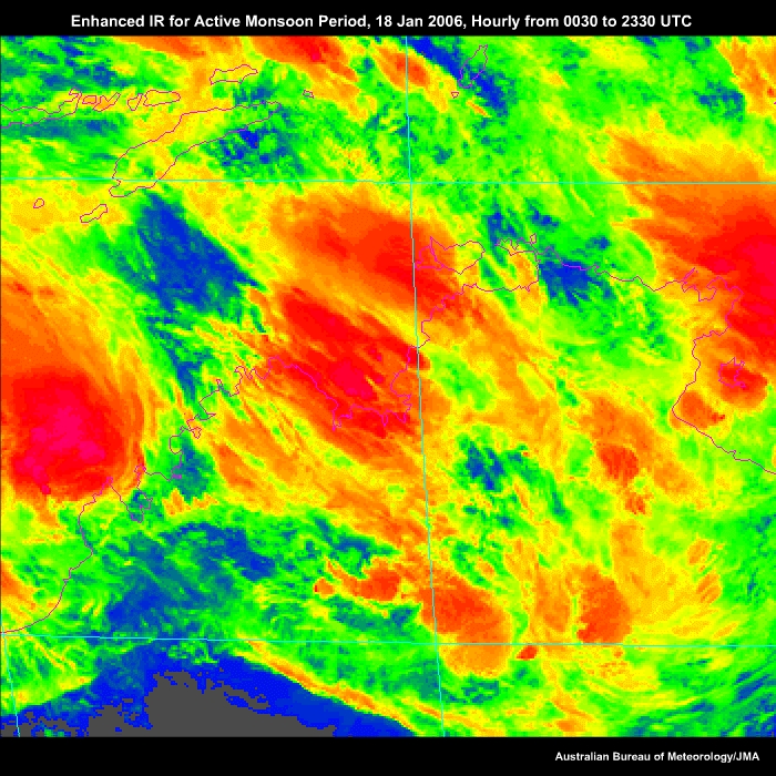 Enhanced IR for Active Monsoon 18 Jan 2006