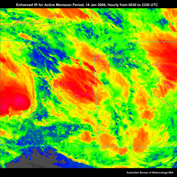 Enhanced IR for Active Monsoon 18 Jan 2006