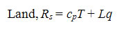 land surface energy budget equation