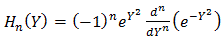 Hermite polynomial equation