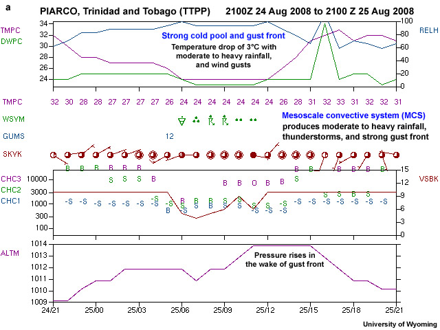 Meteorogram for station in Trinidad