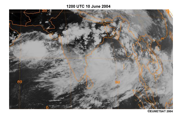 Meteosat IR images 1200 UTC 10 June 2004