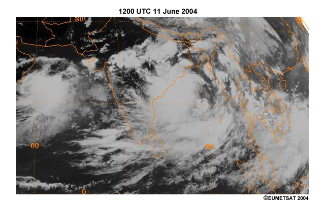 Meteosat IR images 1200 UTC 11June 2004