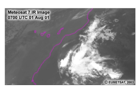 Meteosat 7 IR Image 0700 UTC 1 Aug 01