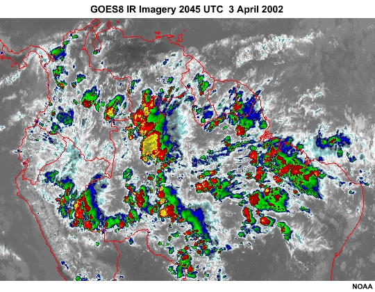 GOES8 IR Imagery 1745 UTC 3 April 2002