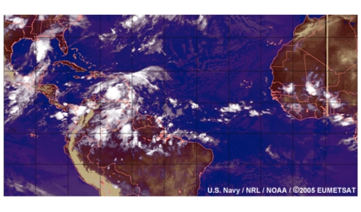 Easterly waves and tropical cyclones in the North Atlantic 2005
