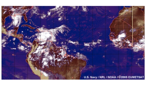 Easterly waves and tropical cyclones in the North Atlantic 2005