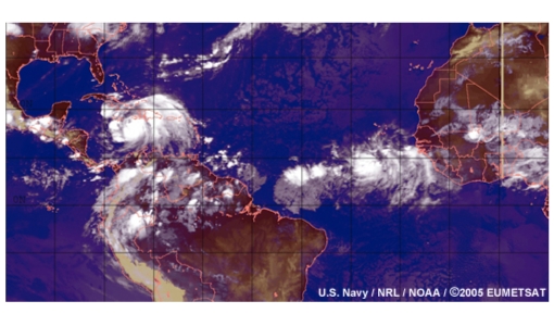 Easterly waves and tropical cyclones in the North Atlantic 2005