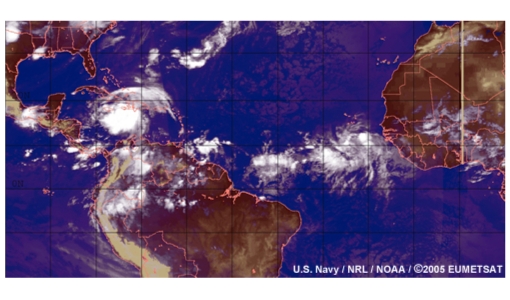 Easterly waves and tropical cyclones in the North Atlantic 2005