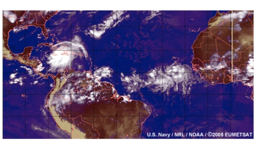 Easterly waves and tropical cyclones in the North Atlantic 2005