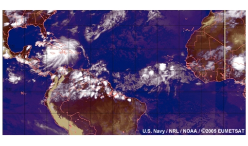 Easterly waves and tropical cyclones in the North Atlantic 2005