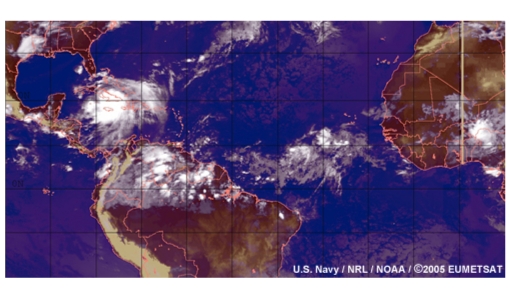 Easterly waves and tropical cyclones in the North Atlantic 2005