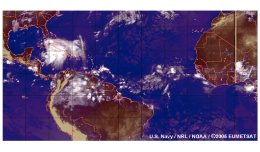 Easterly waves and tropical cyclones in the North Atlantic 2005