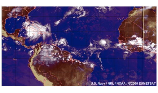 Easterly waves and tropical cyclones in the North Atlantic 2005