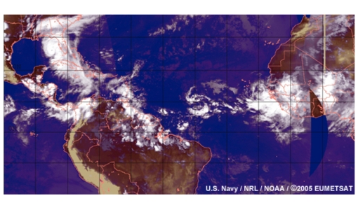 Easterly waves and tropical cyclones in the North Atlantic 2005