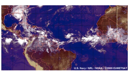 Easterly waves and tropical cyclones in the North Atlantic 2005