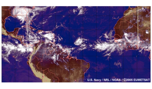 Easterly waves and tropical cyclones in the North Atlantic 2005