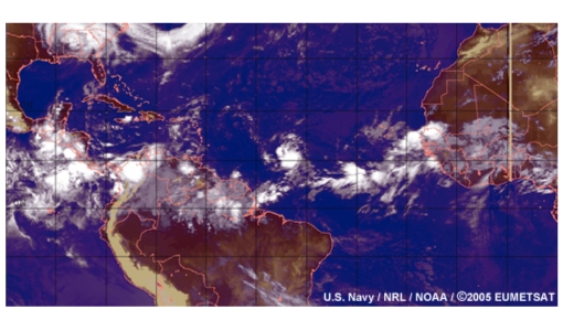 Easterly waves and tropical cyclones in the North Atlantic 2005