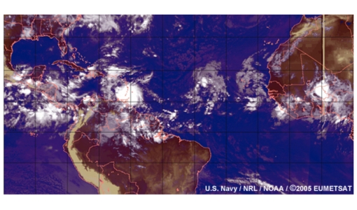 Easterly waves and tropical cyclones in the North Atlantic 2005