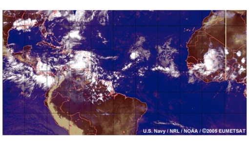 Easterly waves and tropical cyclones in the North Atlantic 2005