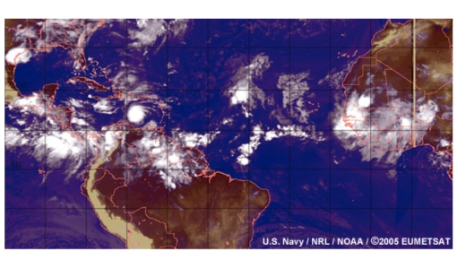Easterly waves and tropical cyclones in the North Atlantic 2005