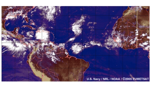 Easterly waves and tropical cyclones in the North Atlantic 2005