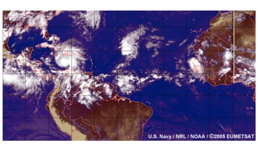 Easterly waves and tropical cyclones in the North Atlantic 2005