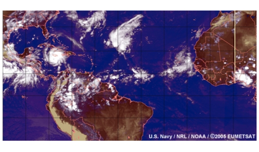 Easterly waves and tropical cyclones in the North Atlantic 2005