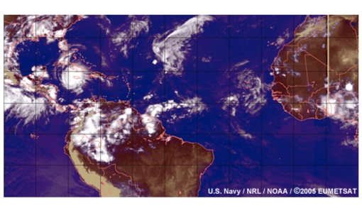 Easterly waves and tropical cyclones in the North Atlantic 2005