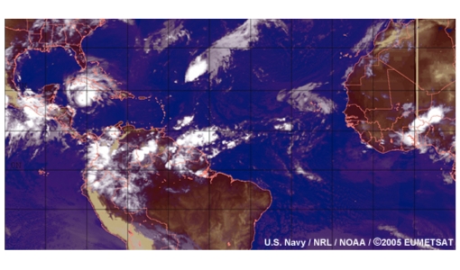 Easterly waves and tropical cyclones in the North Atlantic 2005