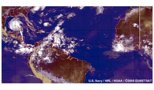 Easterly waves and tropical cyclones in the North Atlantic 2005