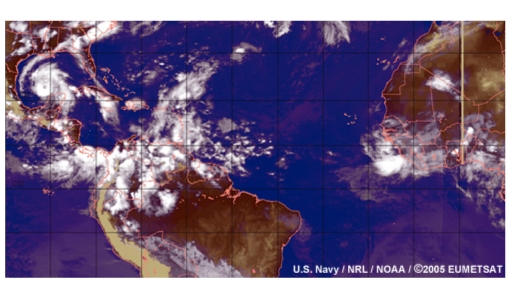 Easterly waves and tropical cyclones in the North Atlantic 2005