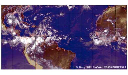 Easterly waves and tropical cyclones in the North Atlantic 2005