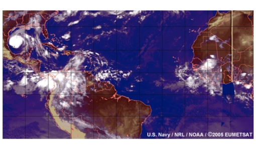 Easterly waves and tropical cyclones in the North Atlantic 2005