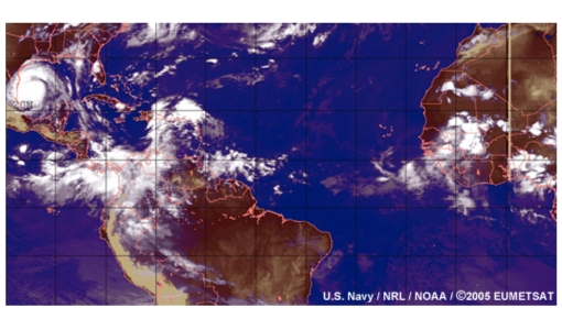 Easterly waves and tropical cyclones in the North Atlantic 2005