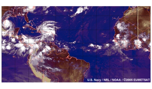 Easterly waves and tropical cyclones in the North Atlantic 2005