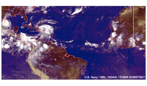 Easterly waves and tropical cyclones in the North Atlantic 2005