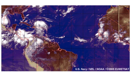Easterly waves and tropical cyclones in the North Atlantic 2005