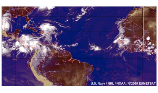 Easterly waves and tropical cyclones in the North Atlantic 2005