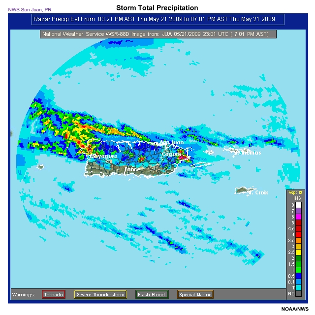 Storm Total Precip 21 May 2009